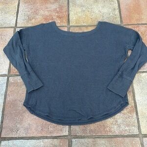 Abercrombie and Fitch, boat neck, waffle style, Henley top